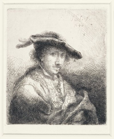 Junger Mann mit Federhut, 1642 von Ferdinand Bol