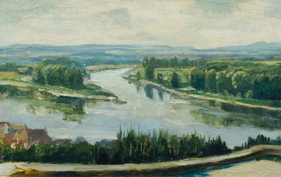 Zusammenfluss von Moldau und Elbe von Ferdinand Engelmuller