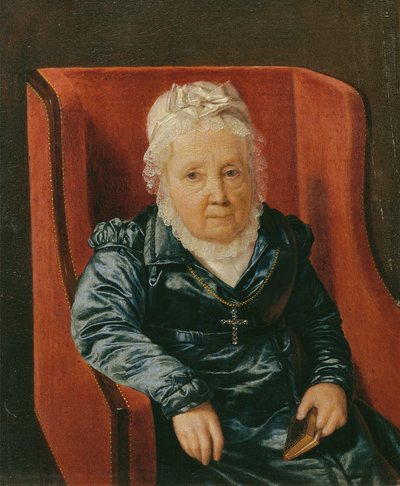 Rosina Wieser im Lehnstuhl von Ferdinand Georg Waldmuller
