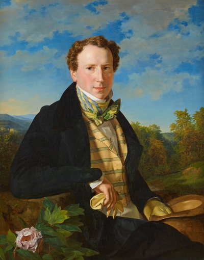 Selbstporträt, 1828 von Ferdinand Georg Waldmuller