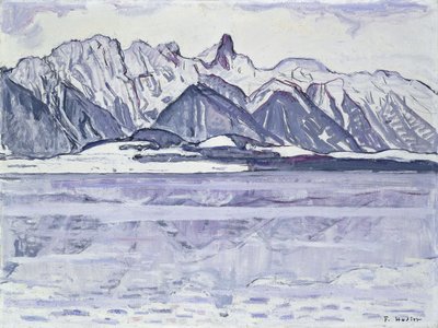 Verschneites Stockhorn, 1913-1914 von Ferdinand Hodler
