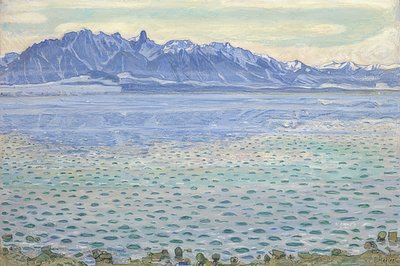 Thunersee mit Stockhornkette von Ferdinand Hodler