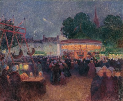 Nachtmarkt in Saint-Pol-de-Léon von Ferdinand Loyen du Puigaudeau