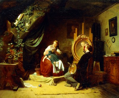 Der unruhige kleine Sitzer, ca. 1860-69 von Ferdinand Meyer Wismar