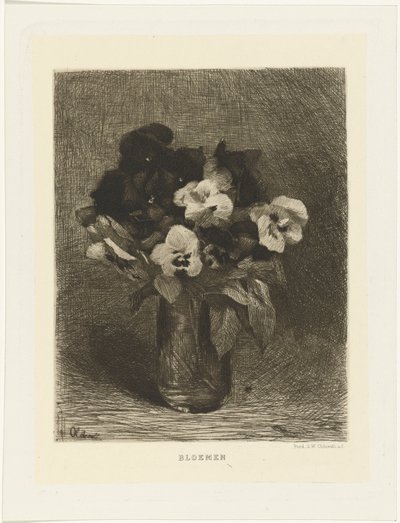 Veilchen in einer Vase von Ferdinand Oldewelt