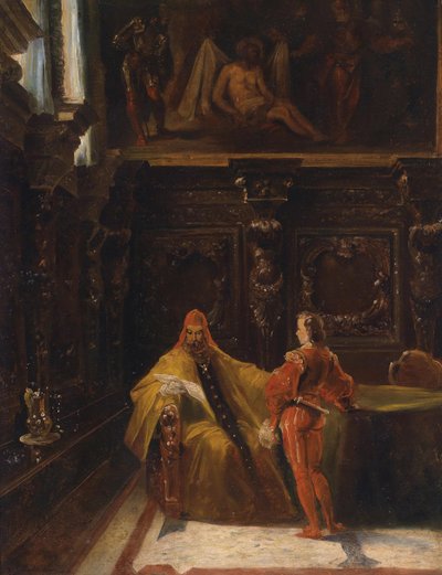 Inneres aus Scuola di San Rocco, Venedig von Ferdinand Petzl