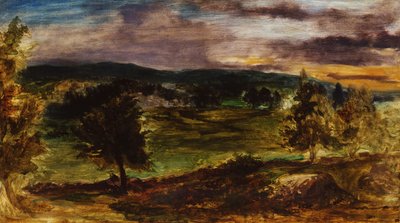 Landschaft bei Champrosay von Ferdinand Victor Eugene Delacroix