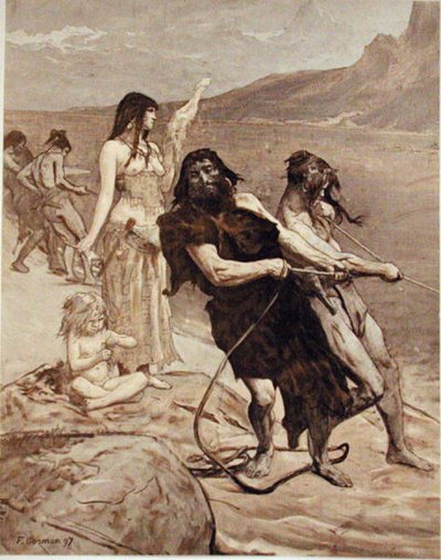 Angeln am Seeufer von Fernand Cormon