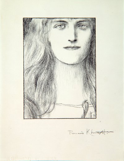 Kopf einer Frau, 1897 von Fernand Khnopff