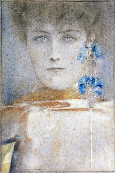 Weiße Maske von Fernand Khnopff