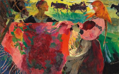 Der Schalverkäufer von Filipp Andreevich Maliavin