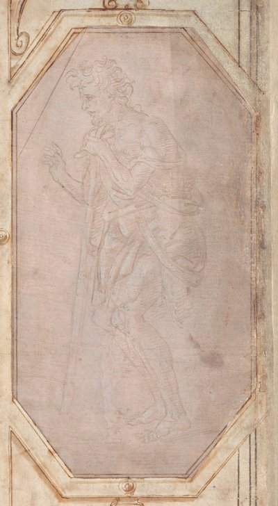 Mann mit Stock von Filippino Lippi