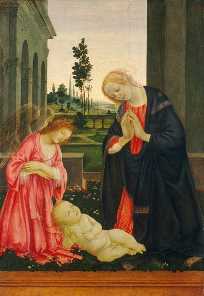 Die Anbetung des Kindes von Filippino Lippi