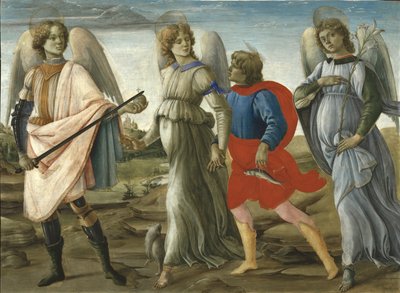 Drei Erzengel mit dem jungen Tobias, 1477-78 von Filippino Lippi