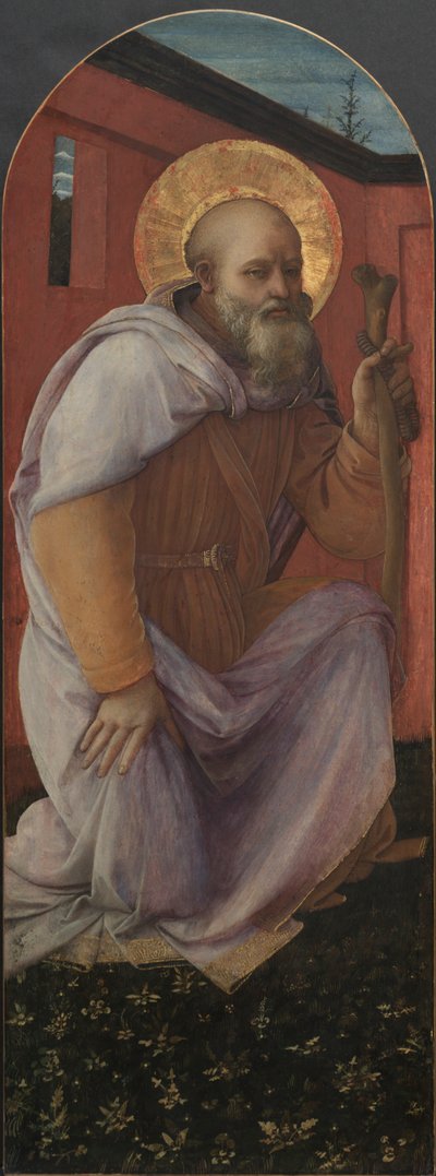 Tafel aus einem Triptychon: St. Antonius Abt von Filippo Lippi