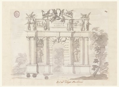 Tür in einer Gartenmauer von Filippo Marchionni