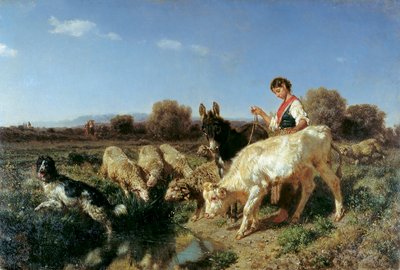 Am Wasserloch von Filippo Palizzi