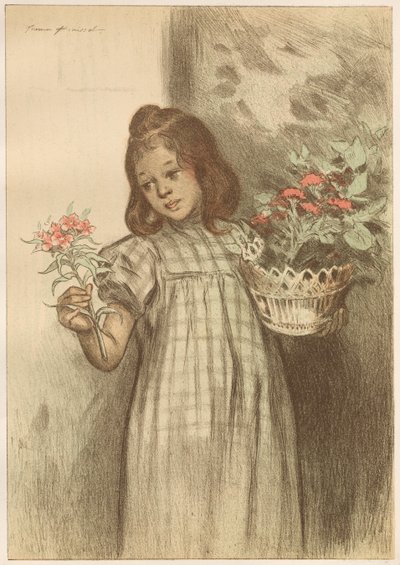 Blumenverkäuferin von Firmin Bouisset