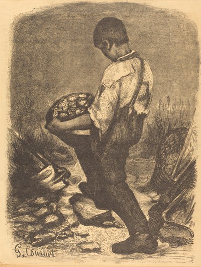 Der Steineklopfer von Firmin Gillot after Gustave Courbet