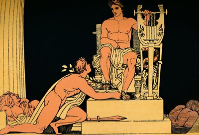 Orestes fleht Apollo an, 1880 von Flaxman