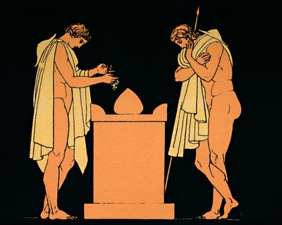Orest am Grab seines Vaters, 1880 von Flaxman
