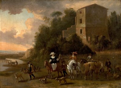 Falkenjagd von Flemish School