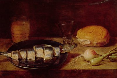 Stillleben mit einem Hering von Flemish School