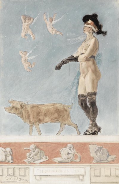 Pornokrates La Dame au cochon von Félicien Rops