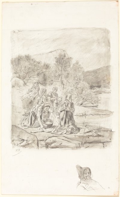 Wäscherinnen von Félicien Rops