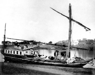 Boot auf dem Nil, Ägypten, 1878 von Félix Bonfils