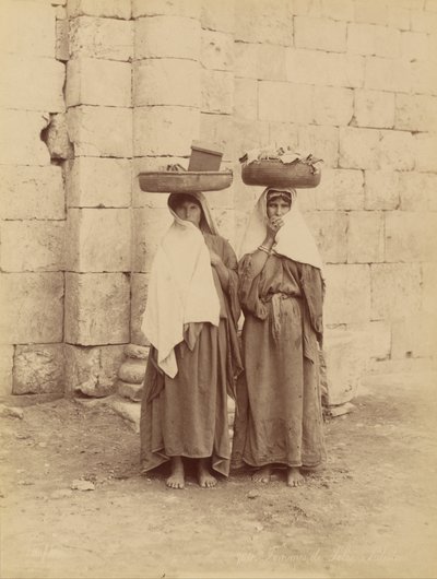 Frauen von Siloé, Palästina von Félix Bonfils