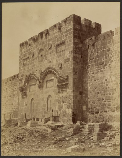 Goldenes Tor außen: Jerusalem von Félix Bonfils