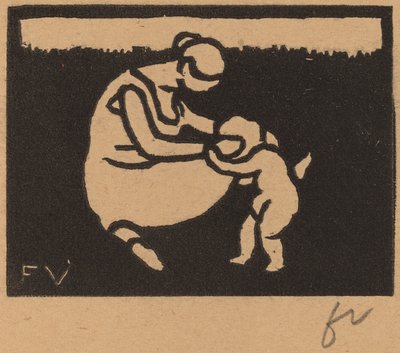 Badende und Kind von Félix Vallotton