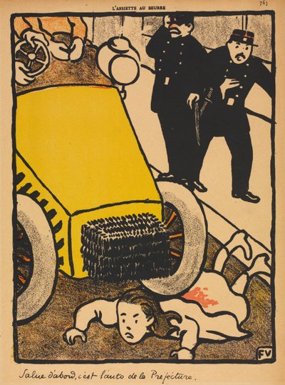 Verbrechen und Strafen VI, 763: Erst salutieren von Félix Vallotton