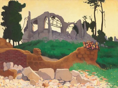 Die Kirche von Souain, 1917 von Félix Vallotton