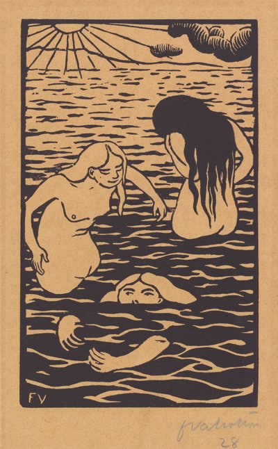 Drei Badende von Félix Vallotton