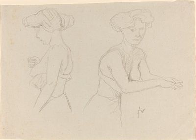 Zwei Studien einer sich anziehenden Frau von Félix Vallotton