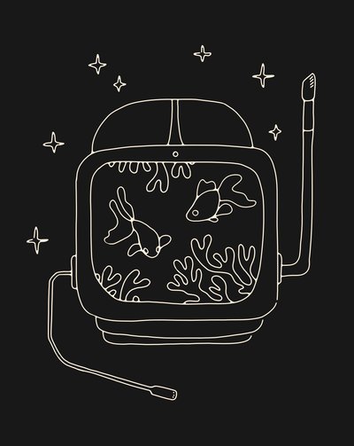 Astronautenhelm im Wasser von Florent Bodart
