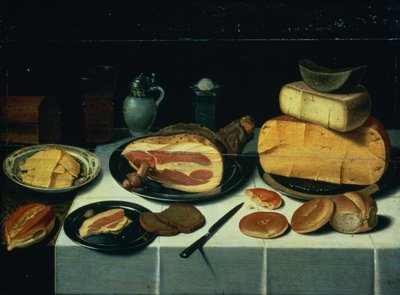Stillleben mit einem Schinken von Floris Gerritsz van Schooten