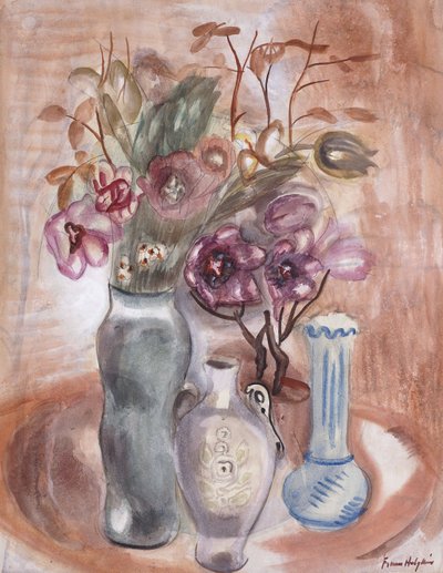 Stillleben mit Blumen und Vasen von Frances Hodgkins