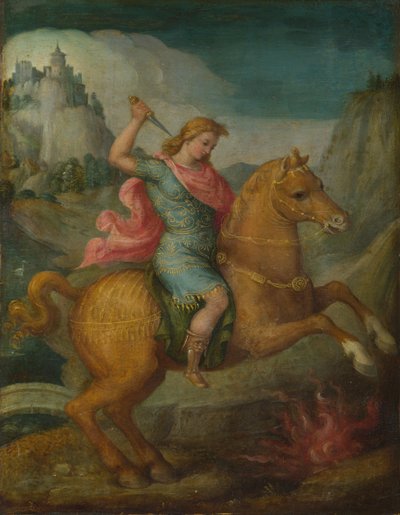 Marcus Curtius, um 1525 von Francesco Ubertini Bacchiacca