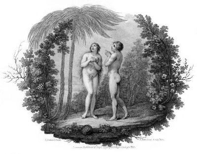 Adam und Eva, 1796 von Francesco Bartolozzi