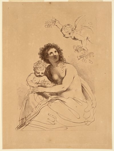 Flora mit Jungen von Francesco Bartolozzi