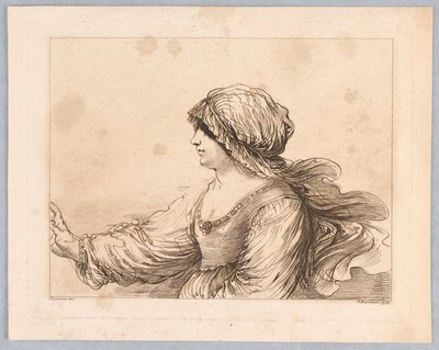 Porträt einer Frau von Francesco Bartolozzi