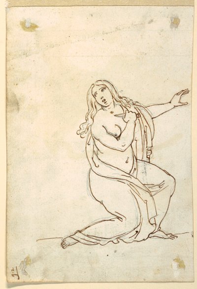 Lucretia oder Tarquinia ersticht sich selbst von Francesco Coghetti
