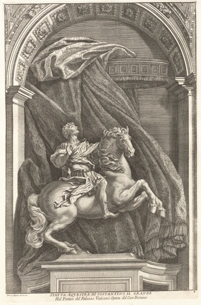 Statue von Konstantin, 1704-1742 von Francesco Faraone Aquila