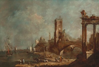 Capriccio eines Hafens von Francesco Guardi