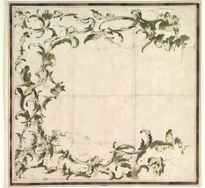 Entwurf für ein Rahmungsmotiv, 1712-93 von Francesco Guardi.