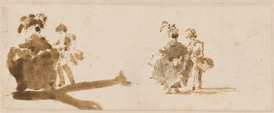Zwei elegante Paare von Francesco Guardi