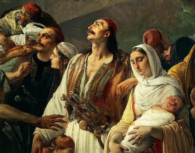 Flüchtlinge von Parga von Francesco Hayez